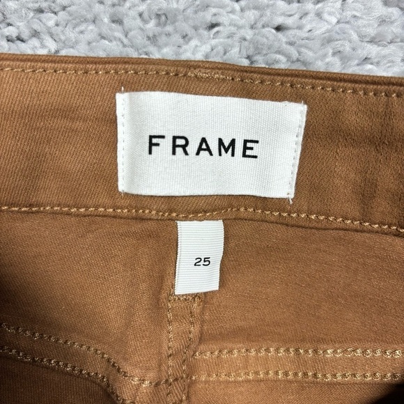 Frame Jeans Womens 25 Le Crop Mini Boot Classic Stretch Caramel Rodeo Night Out - Picture 2 of 5